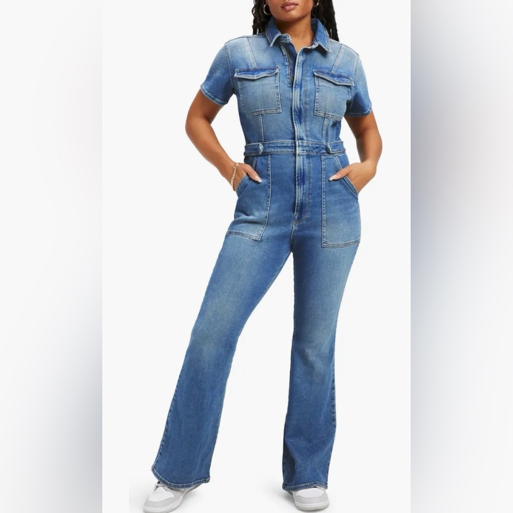 GOOD AMERICAN Fit for Success Bootcut Jumpsuit